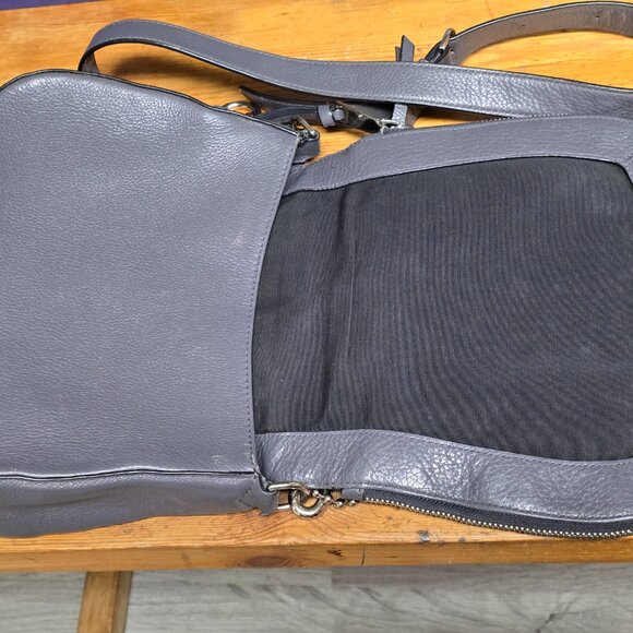 Marc Jacobs Gotham Pebbled Leather Crossbody Bag-Charcoal Gray - Picture 8 of 13